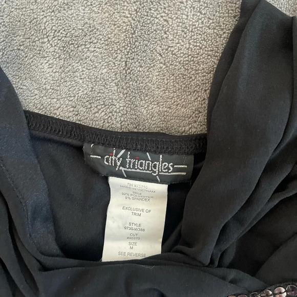 City Triangles Vintage Black Sequin Dress Y2K - Picture 4 of 6